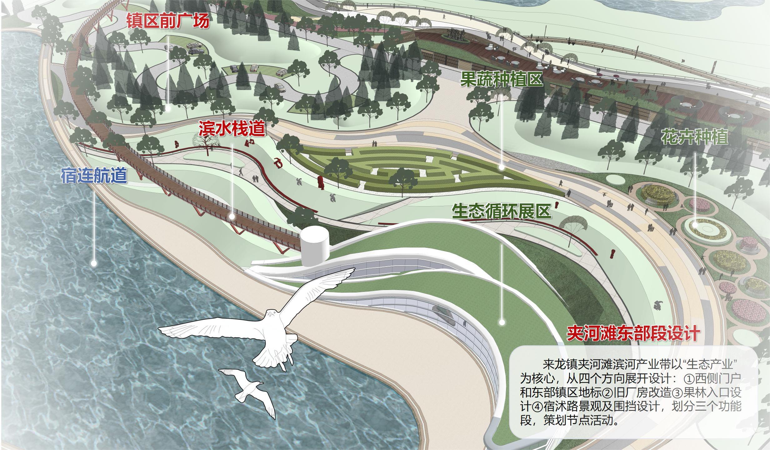 20240301-学思践悟启新程,挺膺担当绘青春——2024 年乐鱼在线平台研究生寒假社会实践总结回顾-“初心服务团”联合建筑学院赴宿豫实践支队-来龙镇夹河滩滨水区景观设计图(部分).jpg