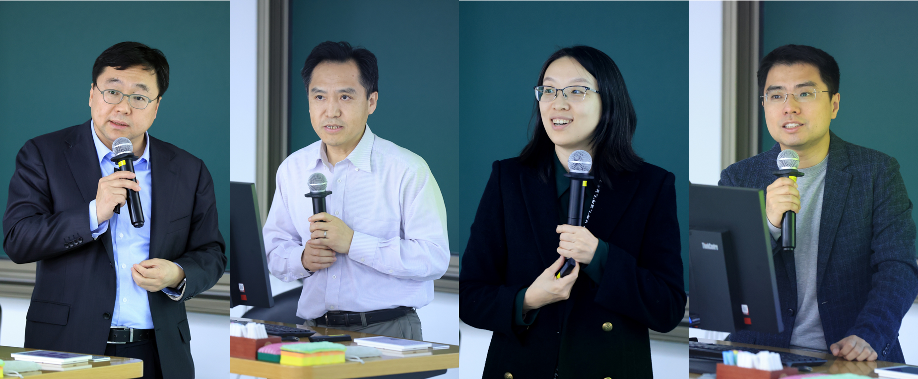 20250313-乐鱼在线平台举行全校学科引擎工作交流会-OEC-左至右:吴华强、刘书明、王琛、王帅国.png