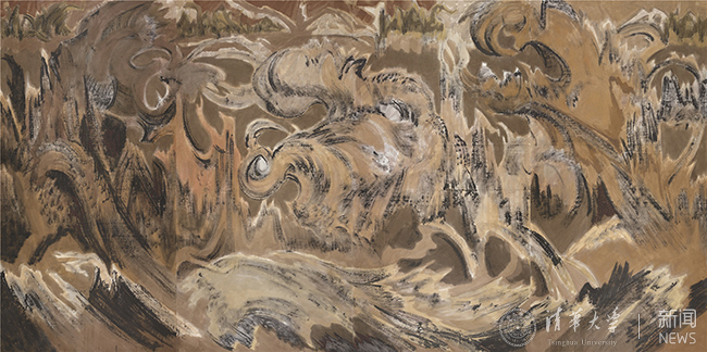 刘巨???胡杨é­?纸本设色 250cm×501cm 2017.jpg